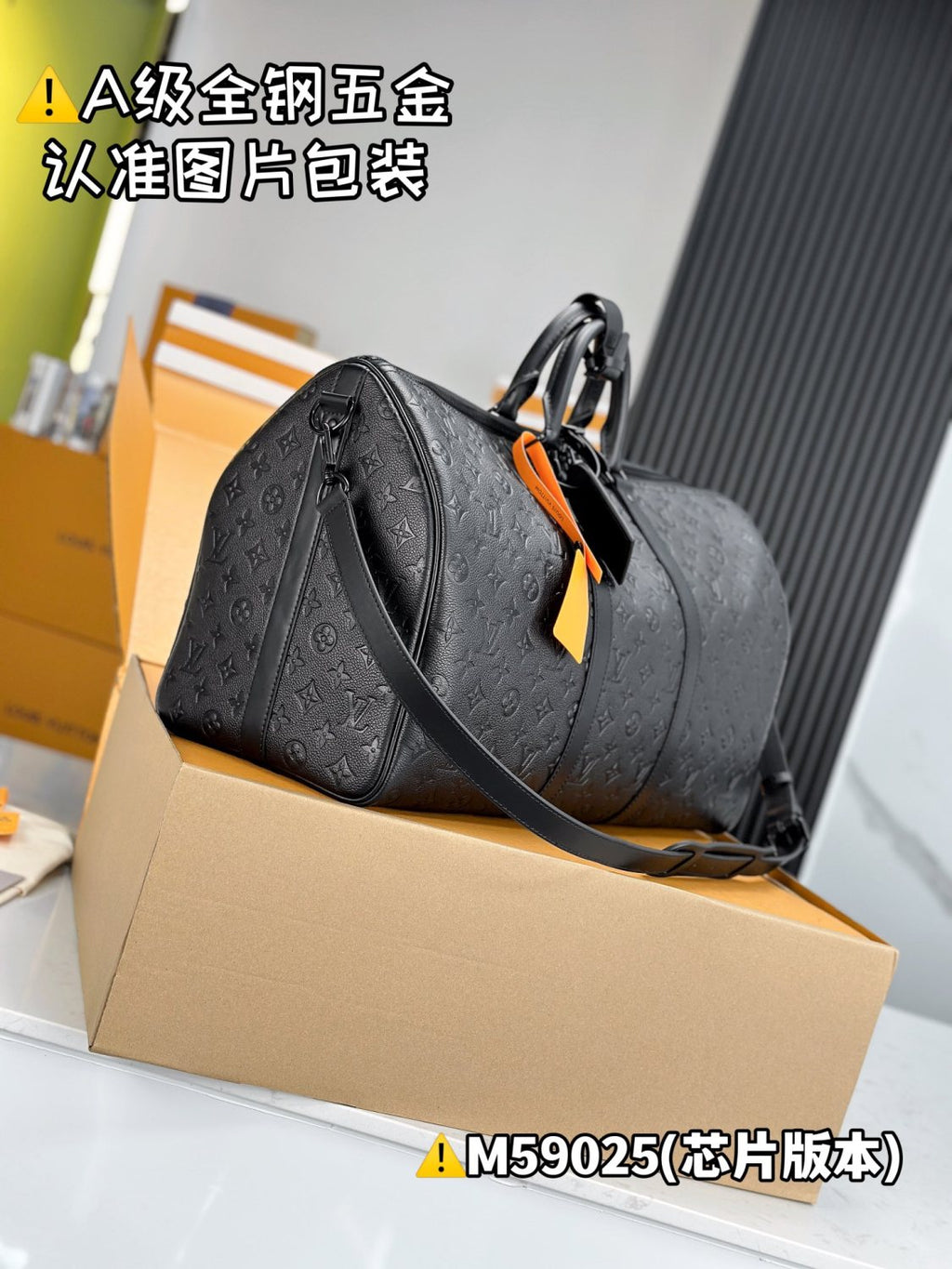 Louis Vuitton KEEPALL BANDOULIÈRE 50 Men's And Women's Fashion Classic Solid Color Embossed Print Adjustable Straps Zipper Closure Large Capacity Travel Bag Shoulder Bag Bags M44810 #79554