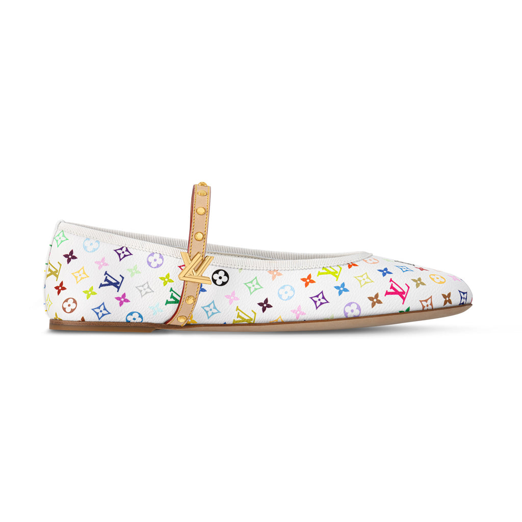 Louis Vuitton x TM ROMY Women's Spring/fall Fashion Classic Round Toe Slip On Logo Print Flat Mary Jane Ballet Flats  Shoes #79212