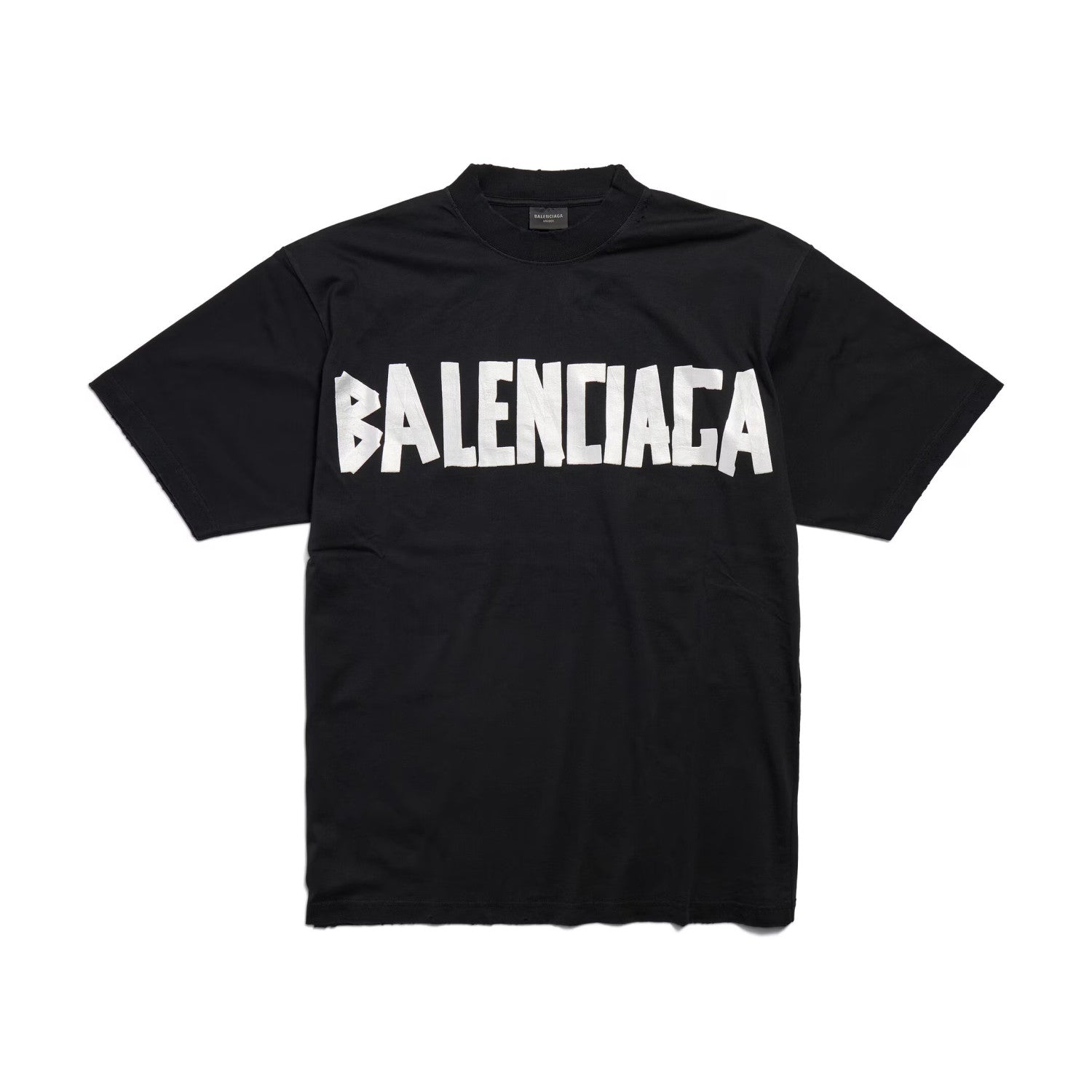 Balenciaga Men's Summer Letter Logo Print Round Neck Regular Fit Short Sleeve T-Shirt #75977