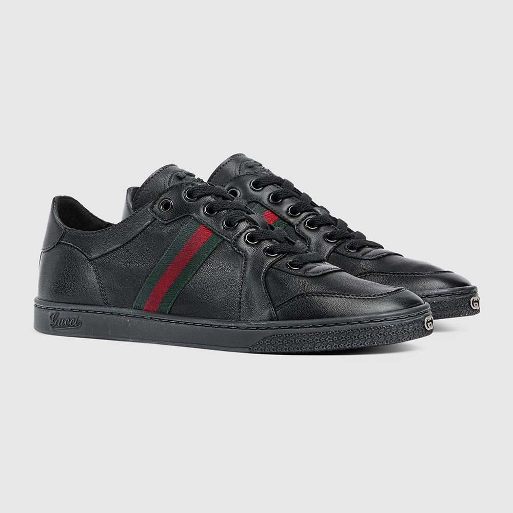 GUCCI Men's Stretch Low-top Sneaker in White Leather #378601