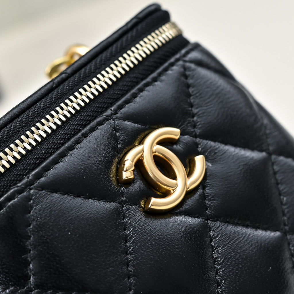 Chanel Women's Solid Color Chain Shoulder Grain Embossed Calfskin Box Bag Tote Shoulder Bags #75941