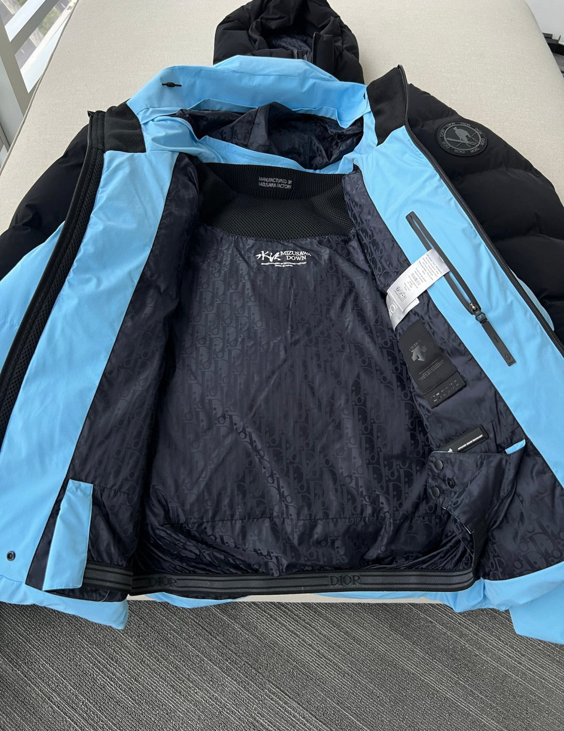 Dior x Descente x Peter Doig Light Blue Puffer Coat #334553