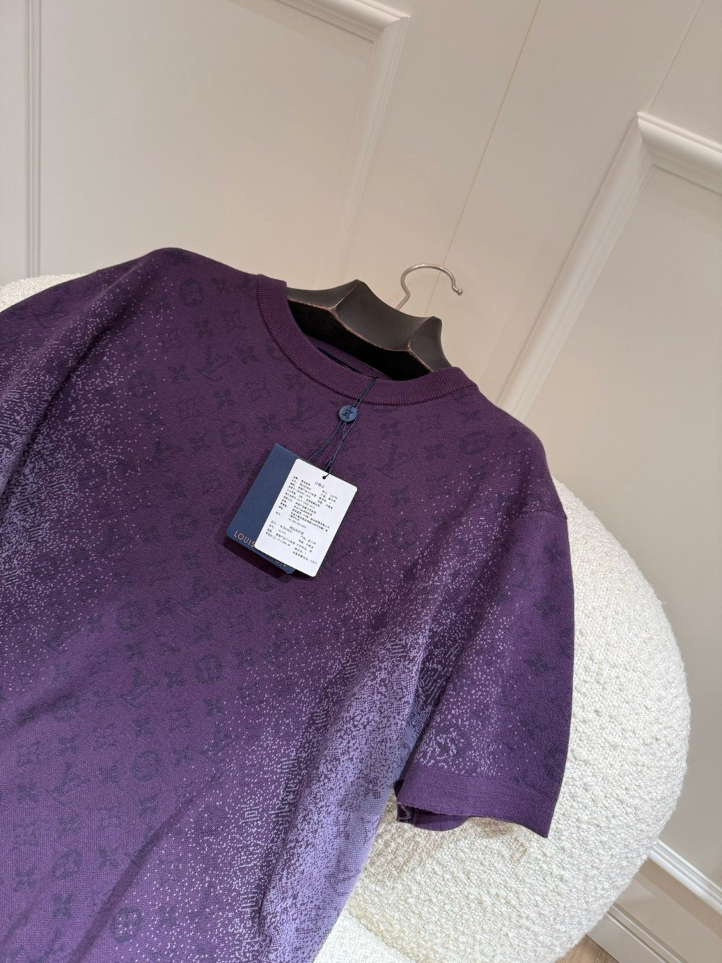 LOUIS VUITTON Monogram Jacquard Short-Sleeved Crewneck #376469