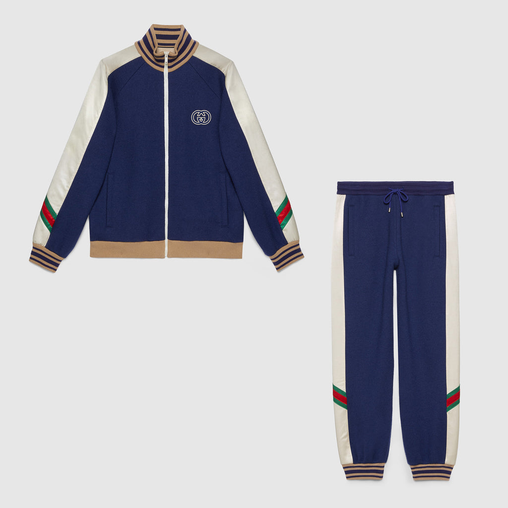 Gucci Kid's Cotton Zip Jacket Jogger Pants Set #39663