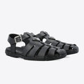 Prada Triangle Logo Cage Fisherman Sandals #383743