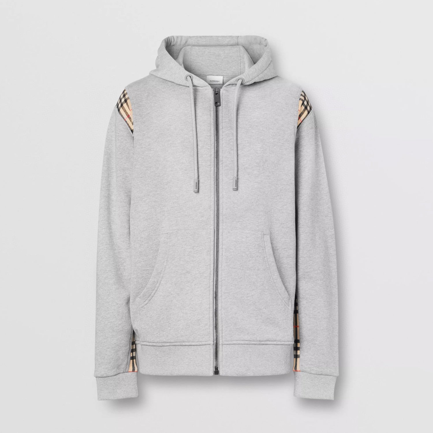 Burberry Zip Sport Hooded Sweatshirt Grey #96111
