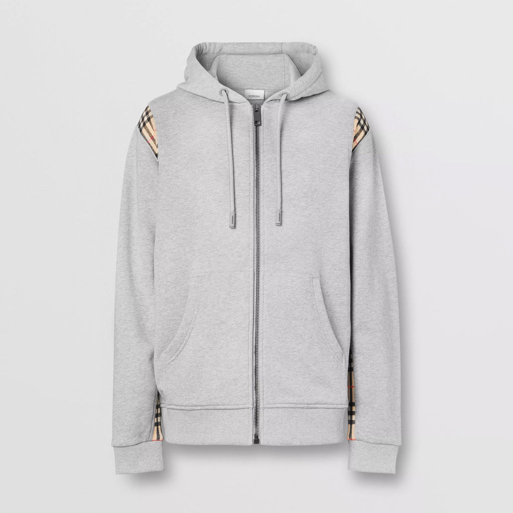 Burberry Zip Sport Hooded Sweatshirt Grey #96111