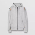Burberry Zip Sport Hooded Sweatshirt Grey #96111