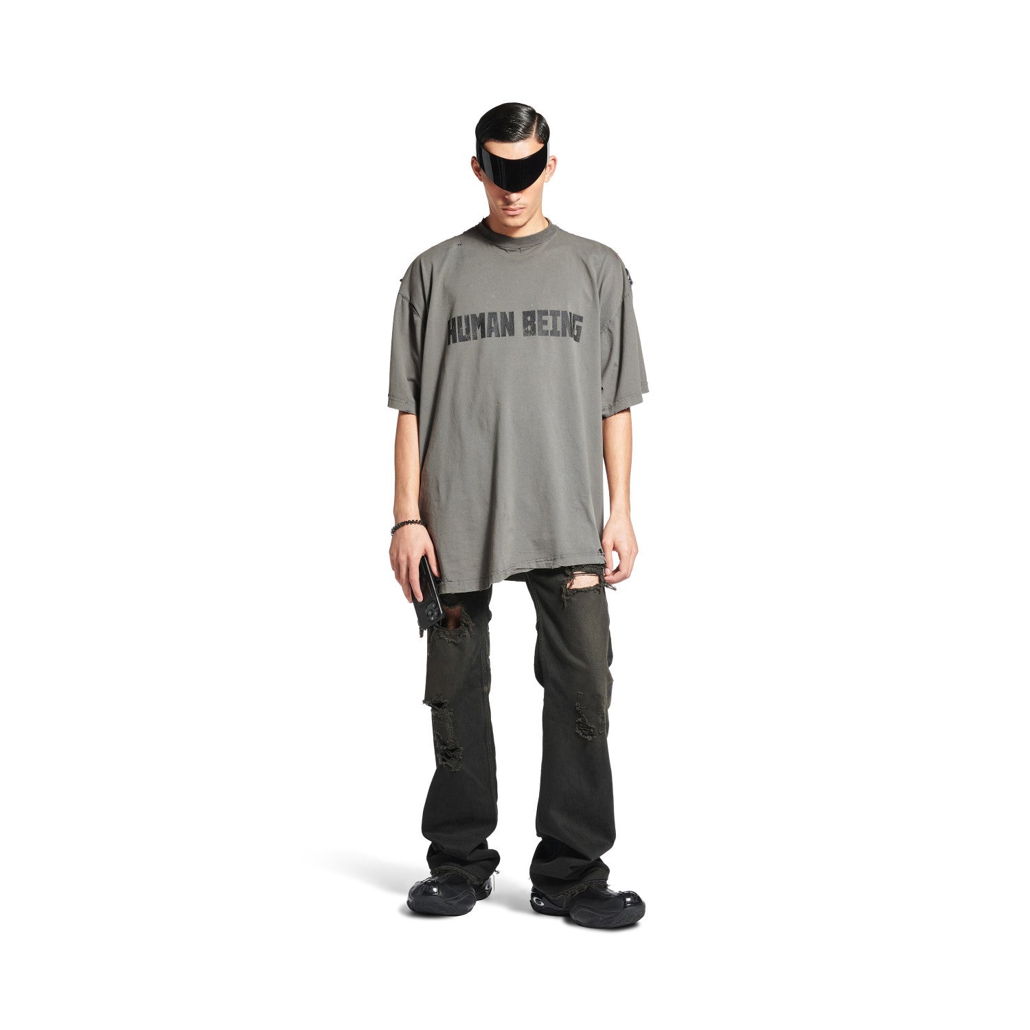 Men Women HUMAN BEING SHIFTED Summer Round Neck Short Sleeve Cotton Solid Color T-Shirt Ngvp #1418