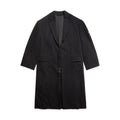 Balenciaga Skater Tailored Men's Autumn And Winter Silhouette Long Black V Collar Single-Breasted Suit Jacket #97351