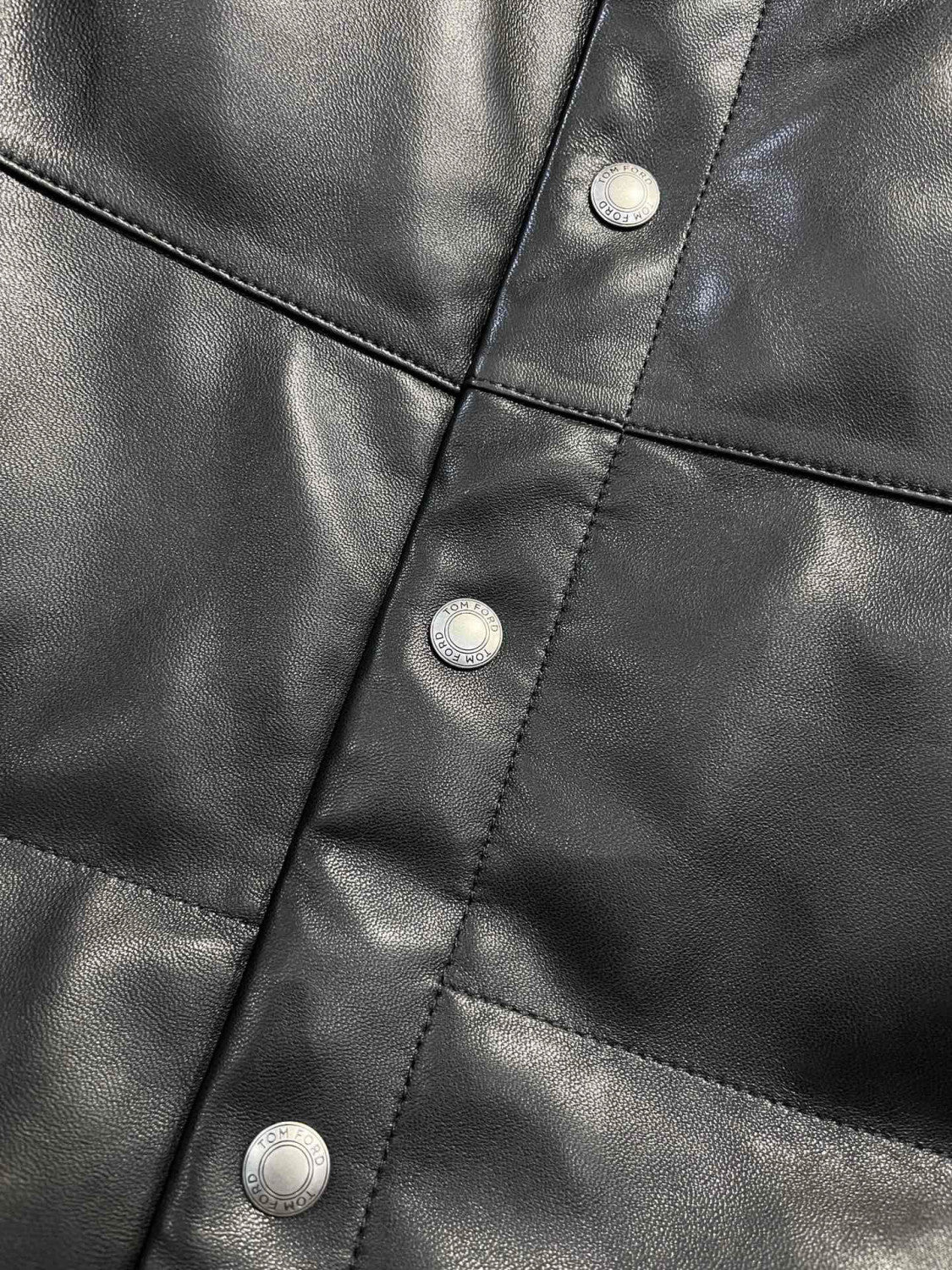 Tom Ford Leather Puffer Down Jacket Ngvp #6822