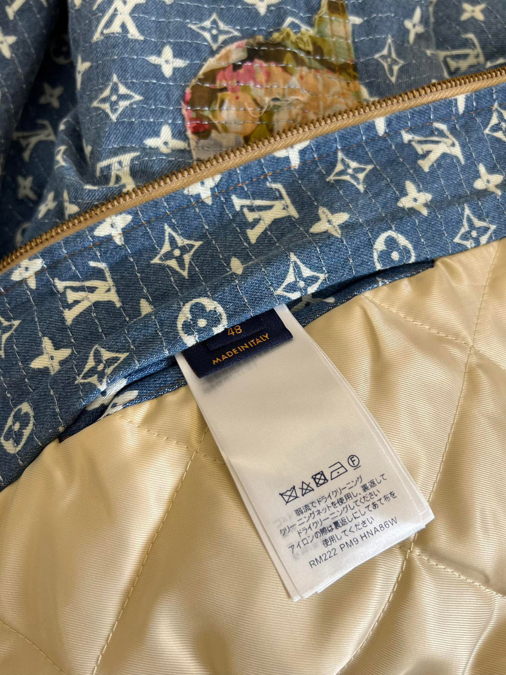 Louis Vuitton Floral Print Denim Zip Jacket #96522