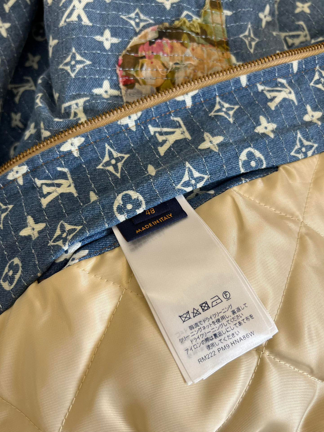 Louis Vuitton Floral Print Denim Zip Jacket #96522
