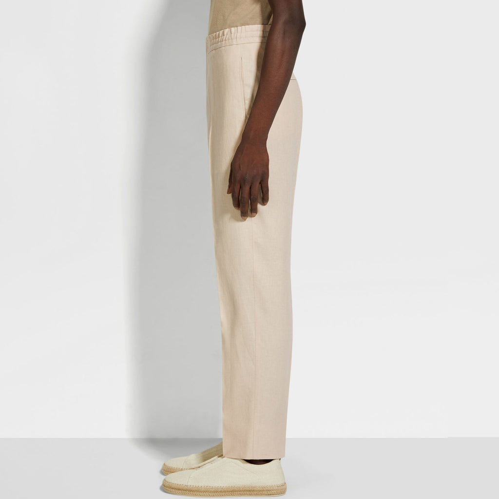 Ermenegildo Zegna Oasi Lino Oasis Linen Trousers Men's Spring And Summer Fashion Casual Comfortable Straight Trousers  Pants Ngvp #1575
