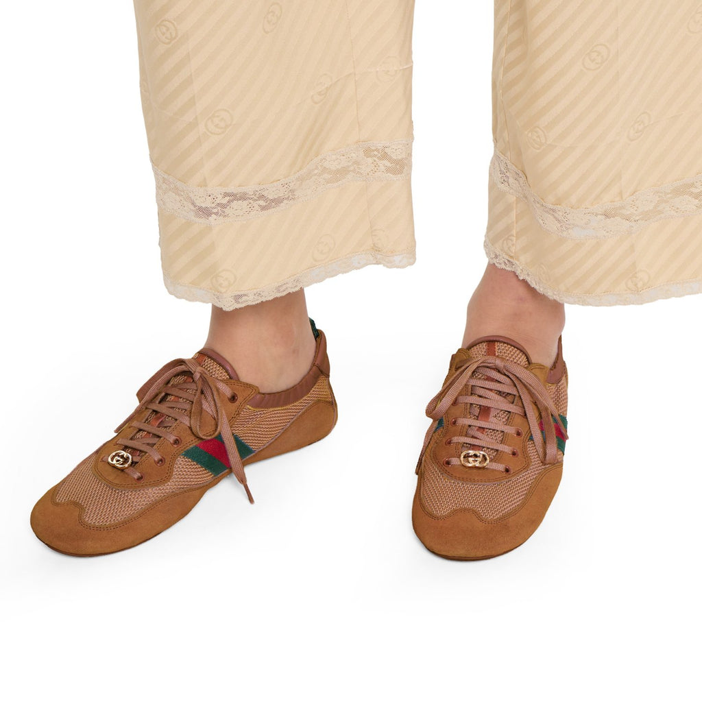 Gucci White GG Canvas Gucci Shift Series Women's Sneakers #333045