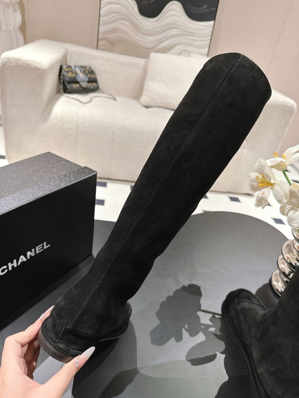 Chanel Women's Suede Boots #335027