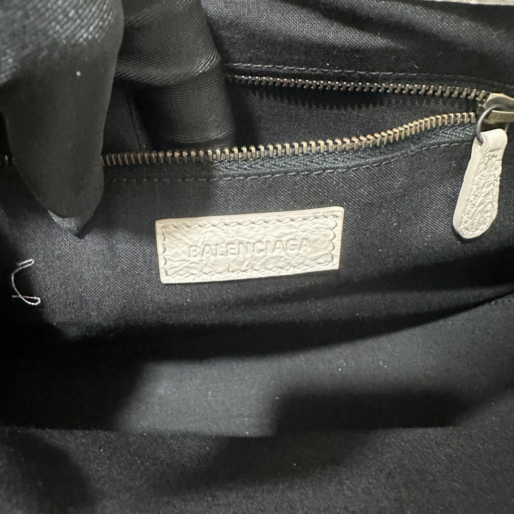 Balenciaga Le City Vertical Tote Bag Motorcycle Bag Cracked Old Retro Rivet Tassel Zipper Commuting Casual Bag #332658