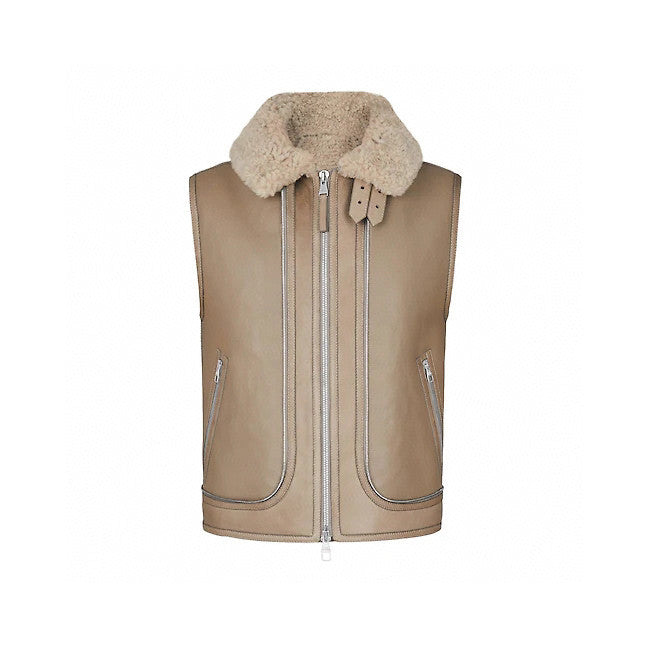 Louis Vuitton Removable Fur Leather Jacket Ngvp #5666