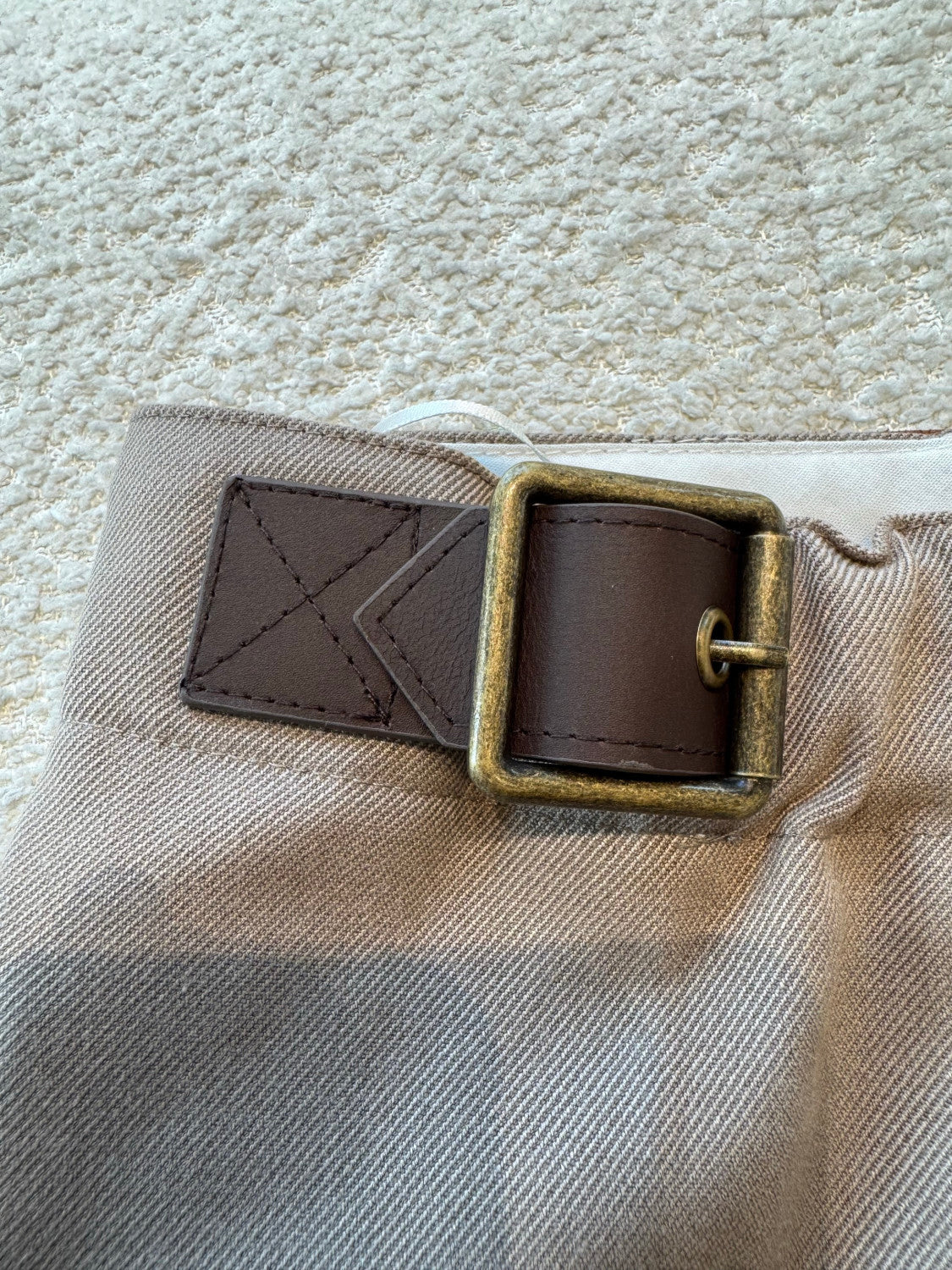 Loewe Belted Trousers in Wool Brown #334790