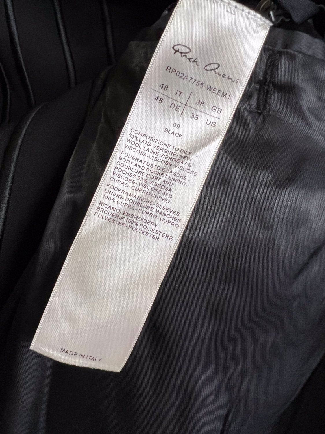 Rick Owens Men's Spring/Fall Fashion Classic V Neck Single Breasted Solid Color Long Suit Jacket #79334