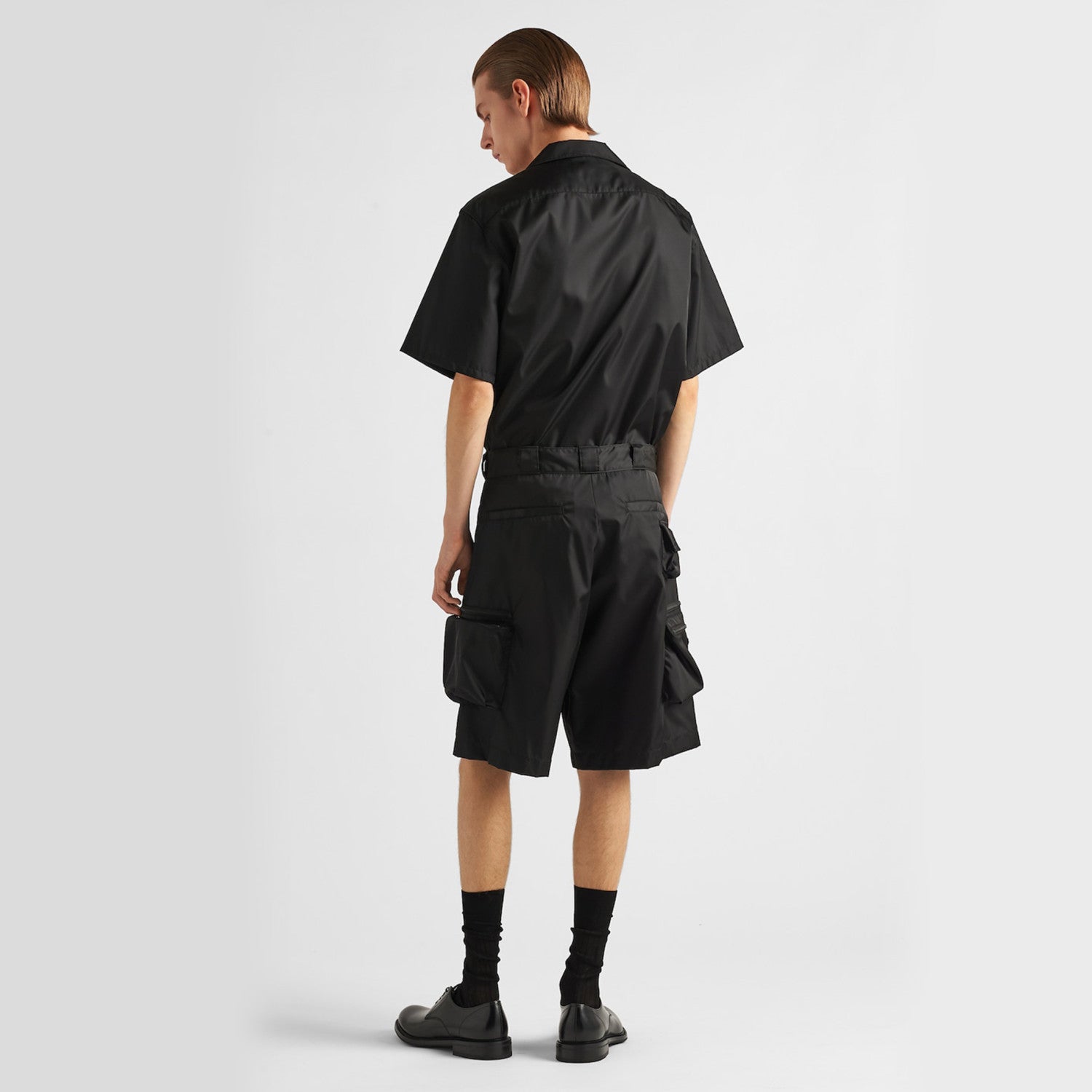 Prada Men's Spring Summer Super Cool Pocket Shorts Thin Black High Street Casual Comfortable Shorts #99289