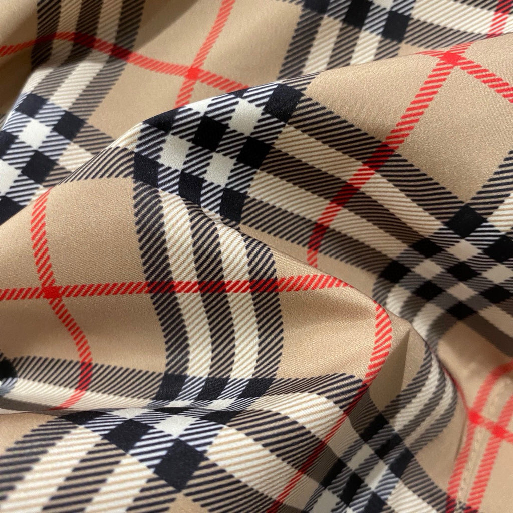 Burberry Men's Summer Check Drawstring Cinch Band Polyester Casual Shorts #76756