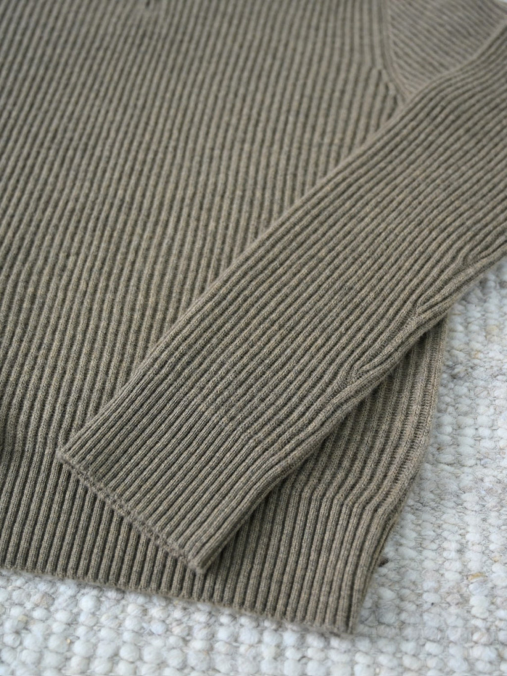 Loro Piana Plane Tree Men's Sweater Ribbed Turtleneck Half-zip Pullover Long-sleeved Cashmere Sweater #332989