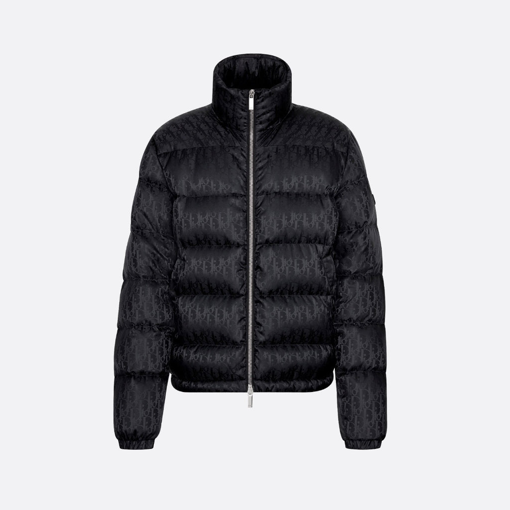 Dior Top-quality Version Men's Winter Solid Color Logo Full Print Zipper Collar Down Long Sleeve Puffer Down Jacket #334786