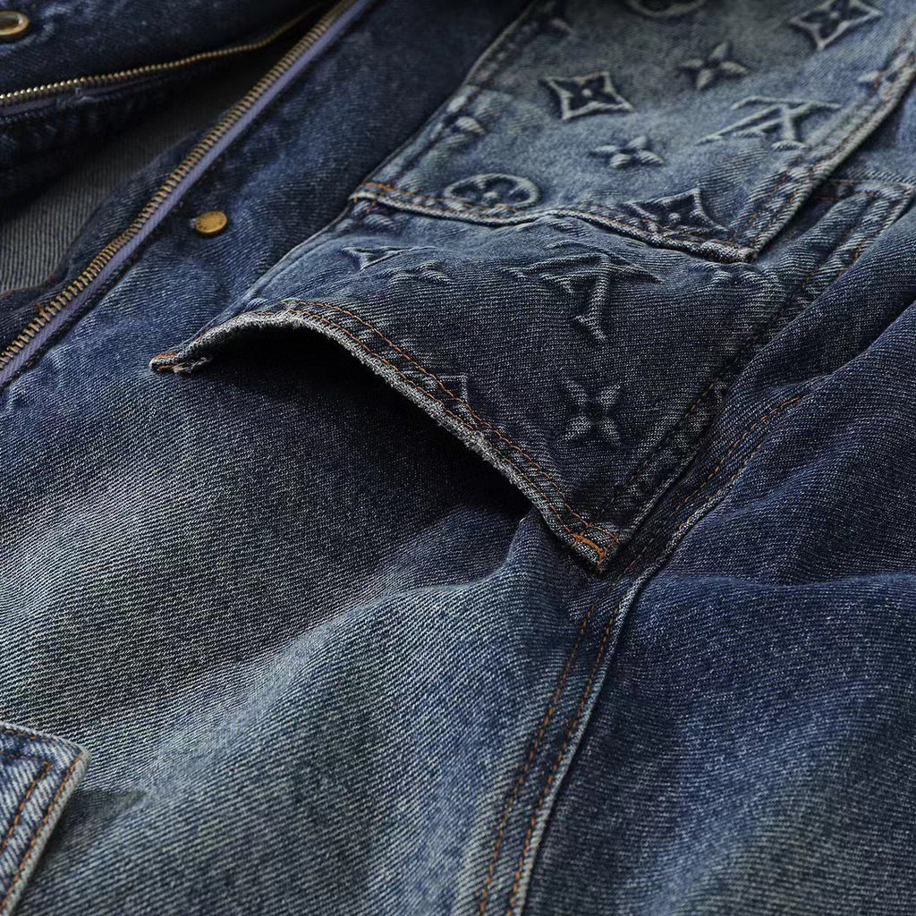 Louis Vuitton Workwear Denim Jacket Carpenter Pants Spring Autumn Long Sleeved Coat And Set #96337