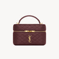 SAINT LAURENT GABY VANITY BAG Ladies Solid Color Detachable Adjustable Shoulder Strap Lambskin Shoulder Handbag Cosmetic Bag #76574