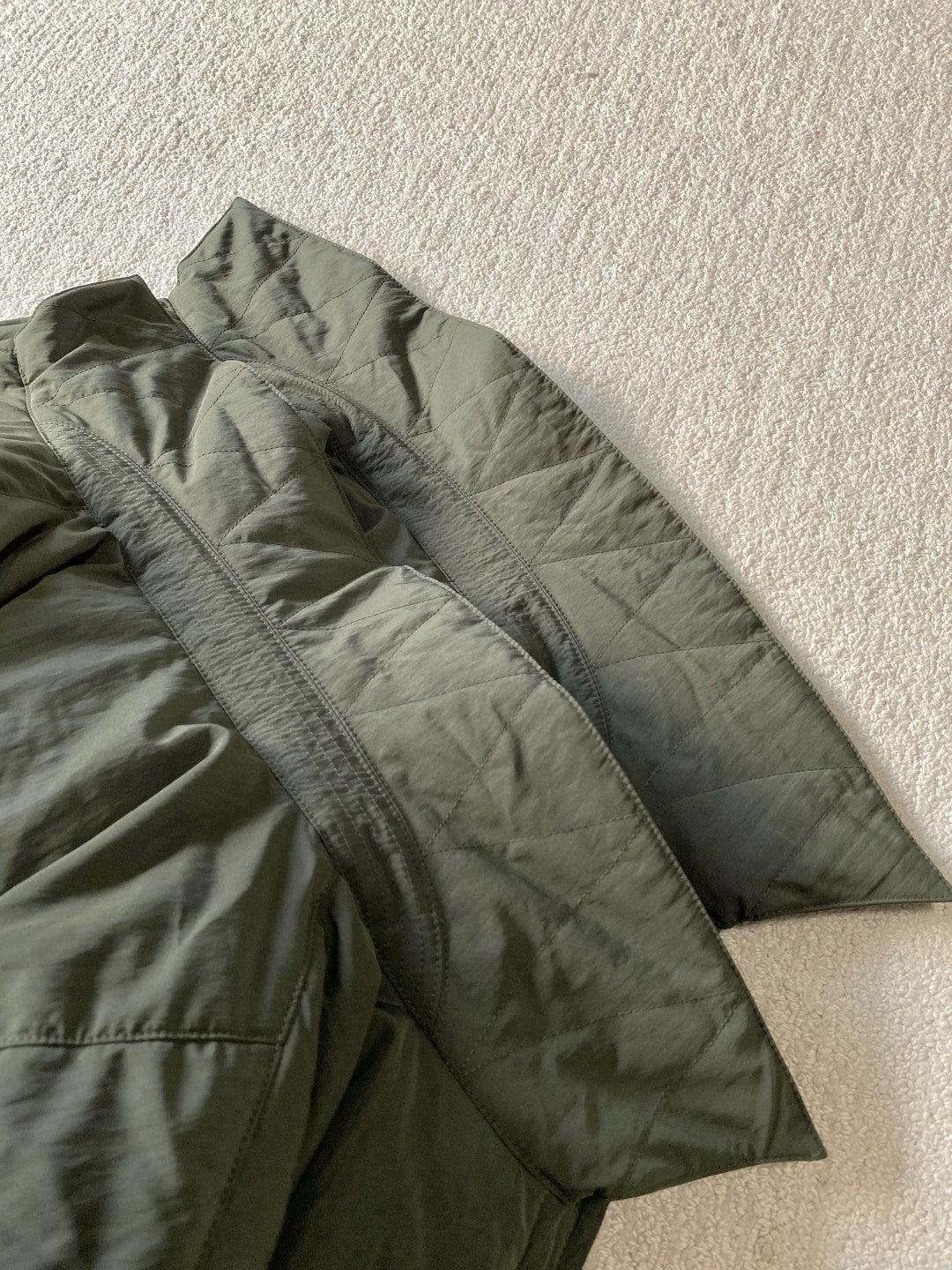Bottega Veneta Men's Spring/Fall Knit Leather Collar Two-Way Zipper Technical Fabric Solid Color Long Down Jacket Ngvp #2568