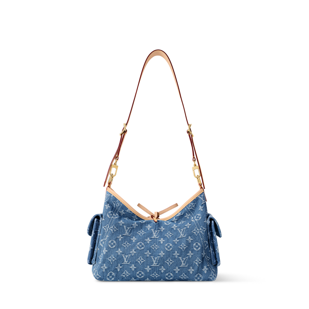 LOUIS VUITTON Carryall Cargo PM Monogram Denim Handbags M28287#379361