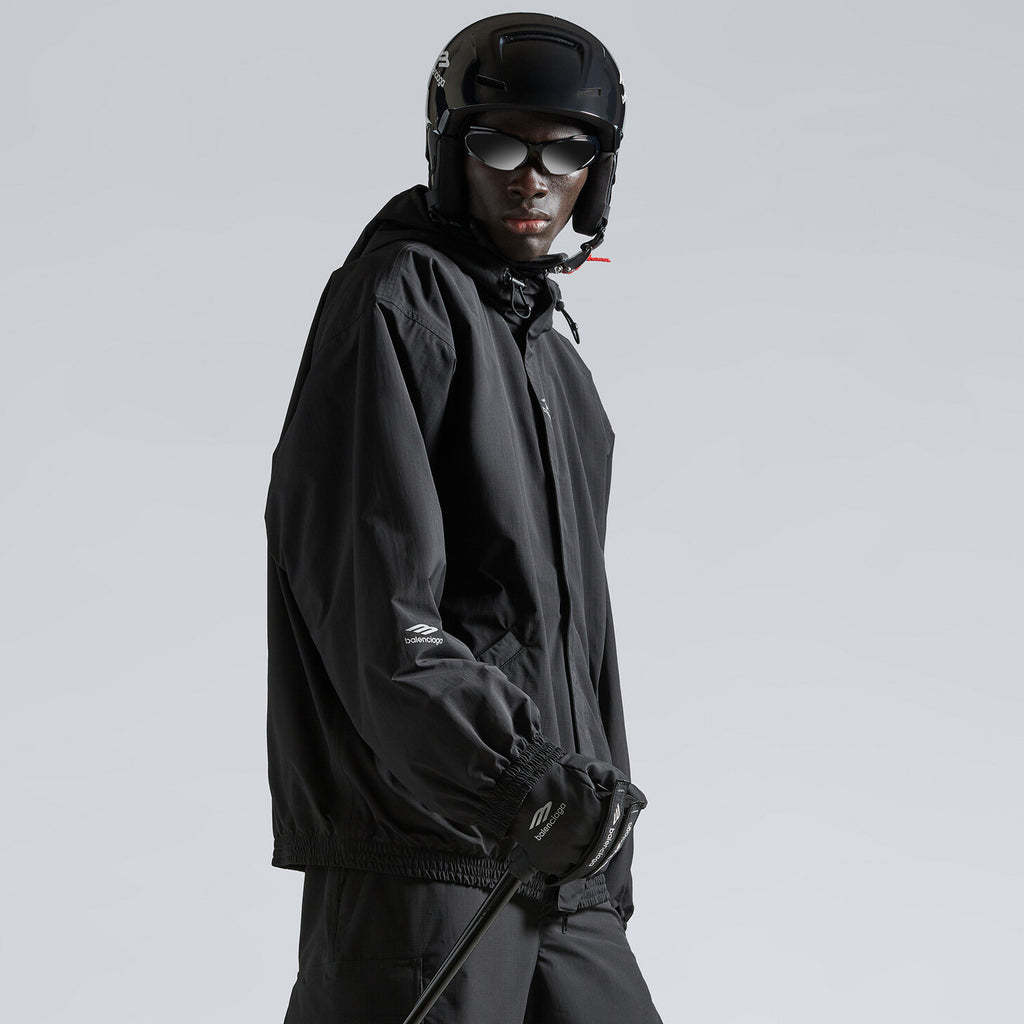 Balenciaga 3B SPORTS ICON SKI Men's Fall/Winter Fashion Solid-Color Hooded Zipper Windproof Ski Series Down Jacket #79555