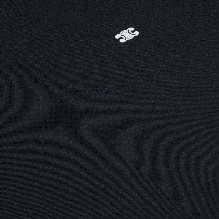 Celine Unisex Genderless Summer Solid Color Short Sleeve Loose Triomphe T-shirt In Cotton Jersey #97212