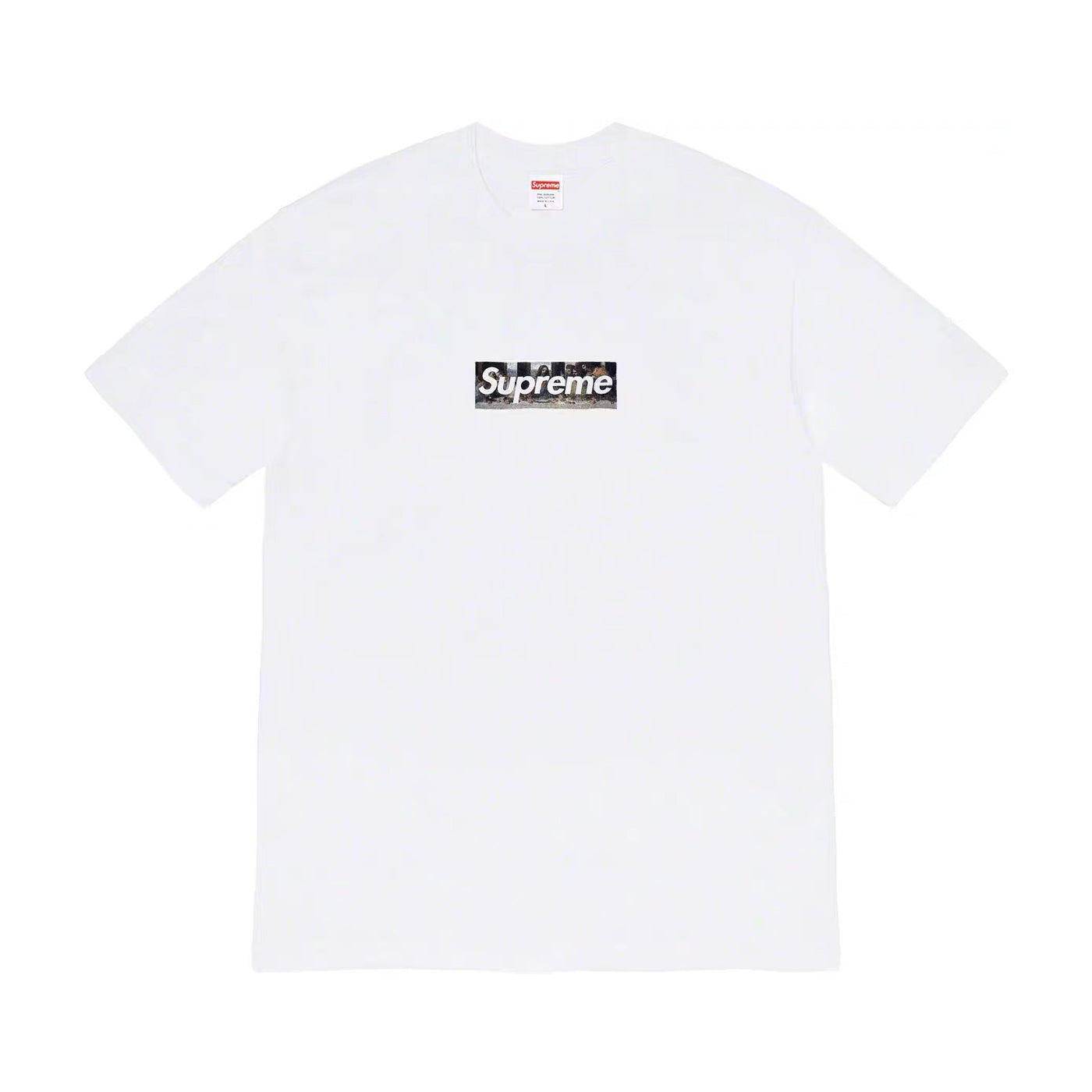 Supreme Week 11 Milan Last Supper Men's & Women's White Leonardo da Vinci The Last Supper Box Logo Print Solid Colour Casual Round Neck Short Sleeve T-Shirt #99265