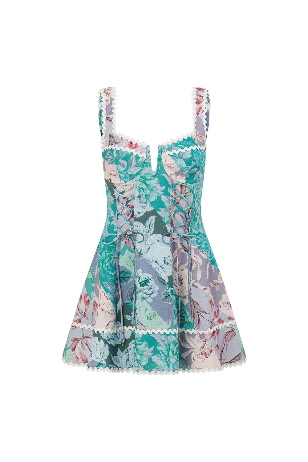Chloe Lace Up Dress - Jardin Raye
