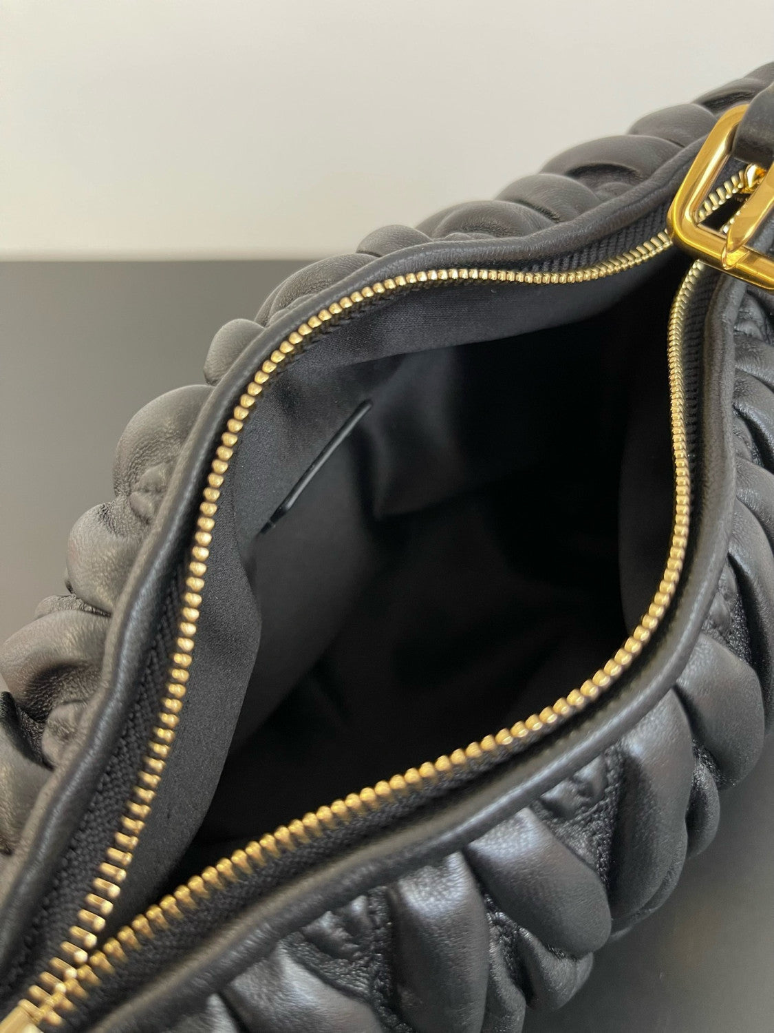 MiuMiu Matelassé Nappa Soft Leather Makeup Bag Black #334668