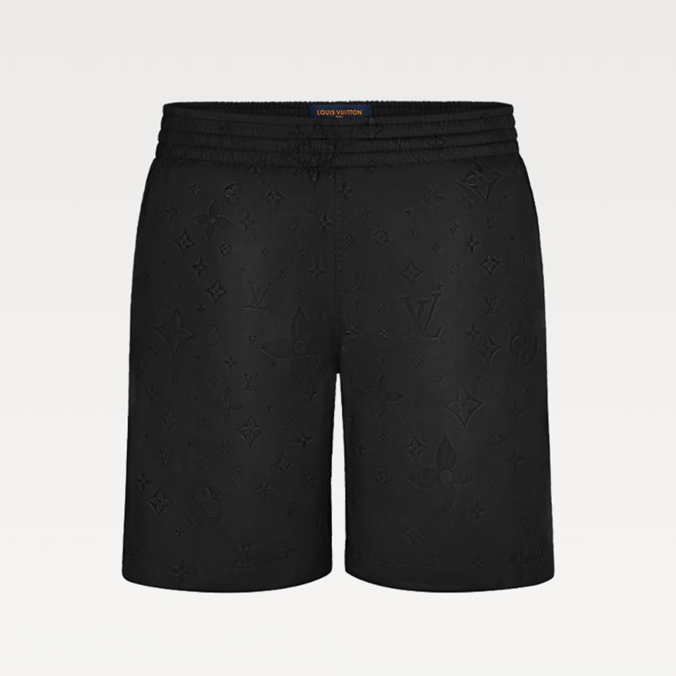 Louis Vuitton Men's Signature Beach Shorts Dark Print Solid Color Summer Loose Casual Shorts #81327