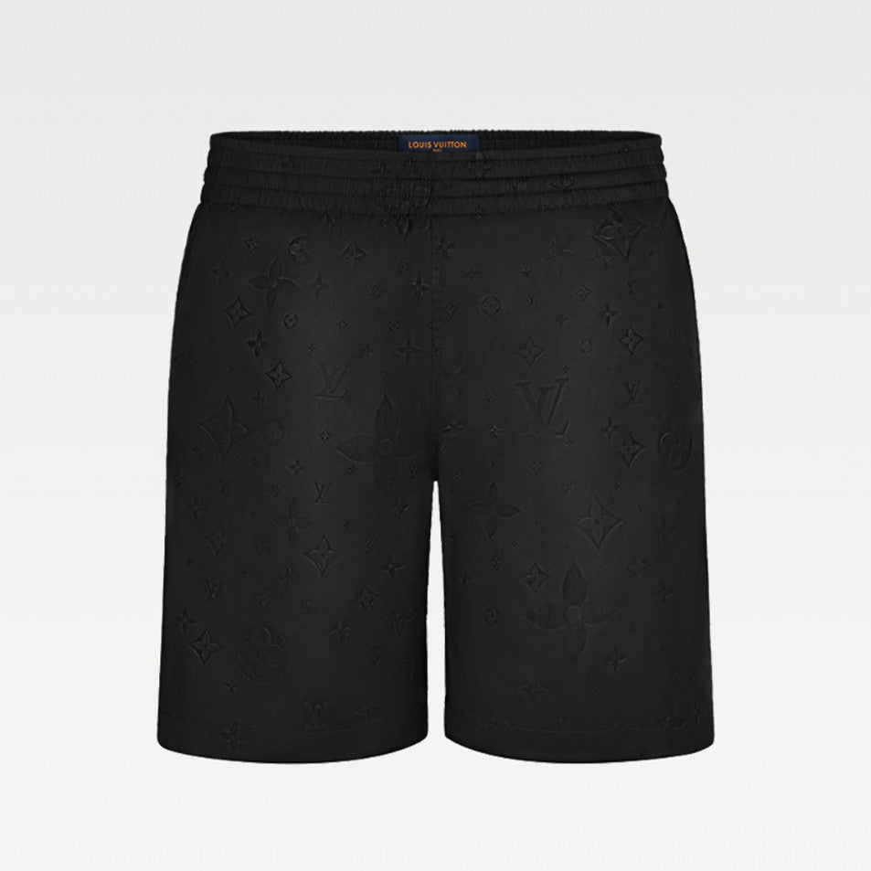 Louis Vuitton Men's Signature Beach Shorts Dark Print Solid Color Summer Loose Casual Shorts #81327