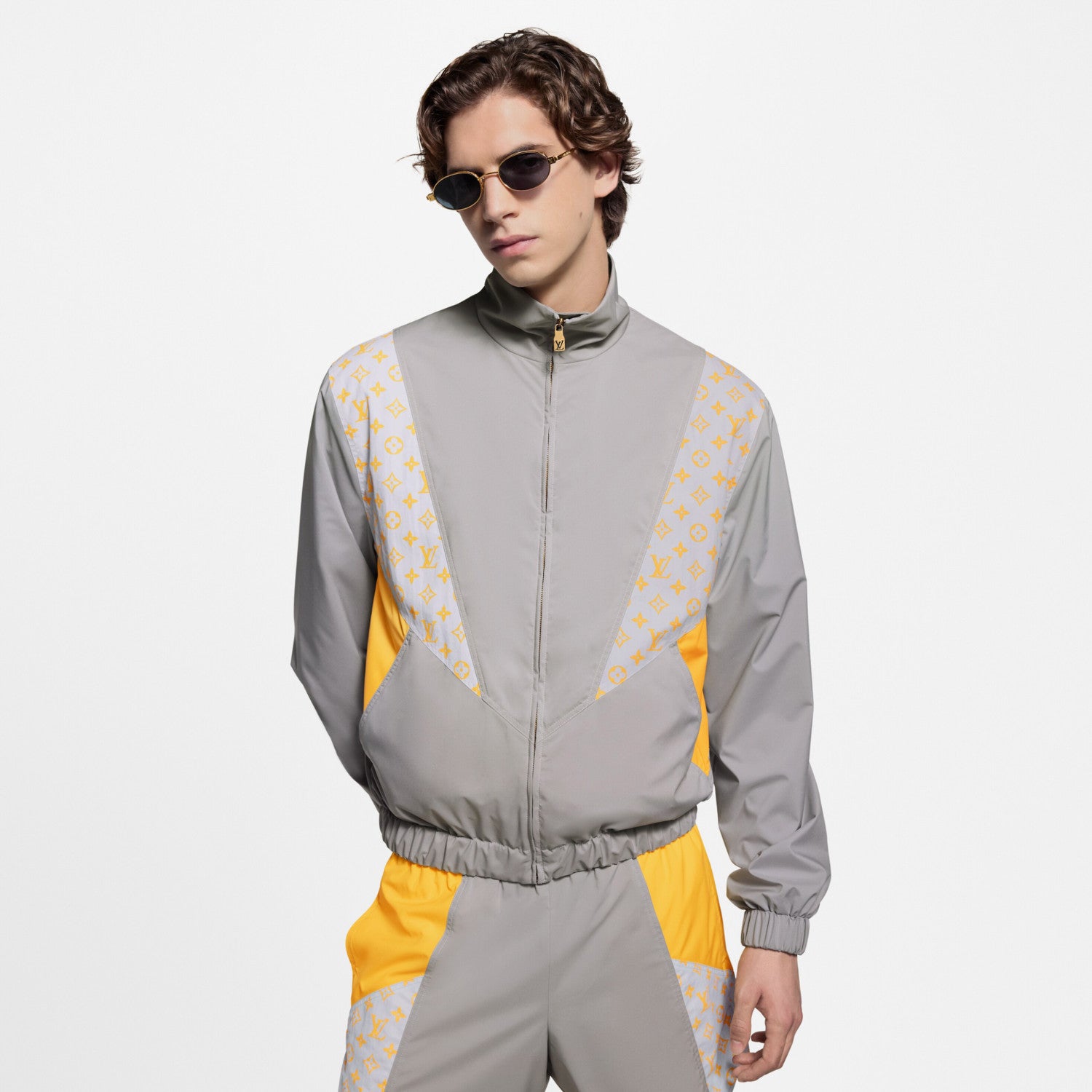 Louis Vuitton MONOGRAM Men's And Women's Spring/Autumn Fashion Casual Color Blocked High Neck Zipper Long Sleeved Jacket #78276
