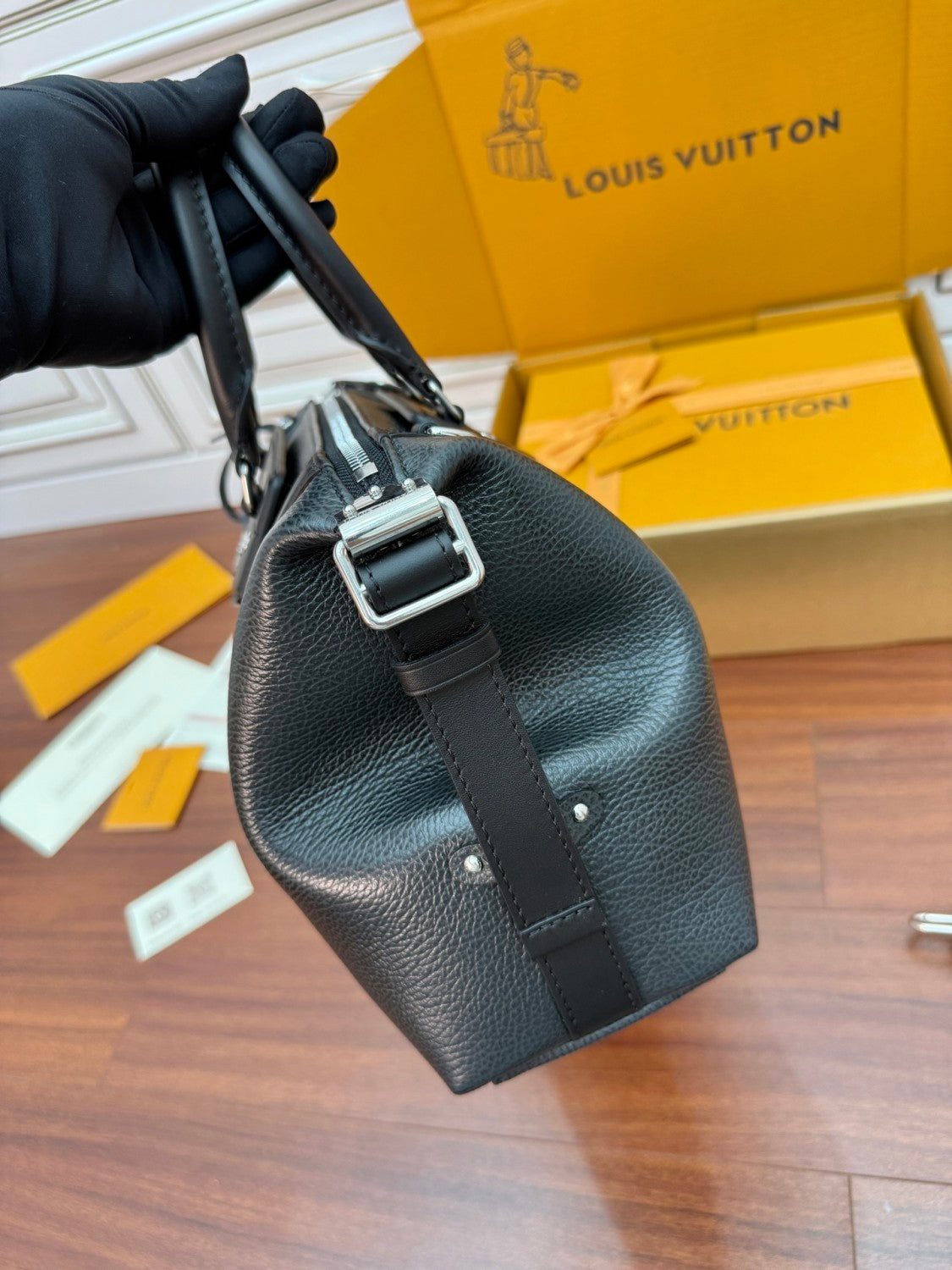 Louis Vuitton BIKER Women's Fashion Casual Metal Logo Badge Leather Adjustable Shoulder Strap Handbag Tote Bag Shoulder Bag Bags M26563 #78348