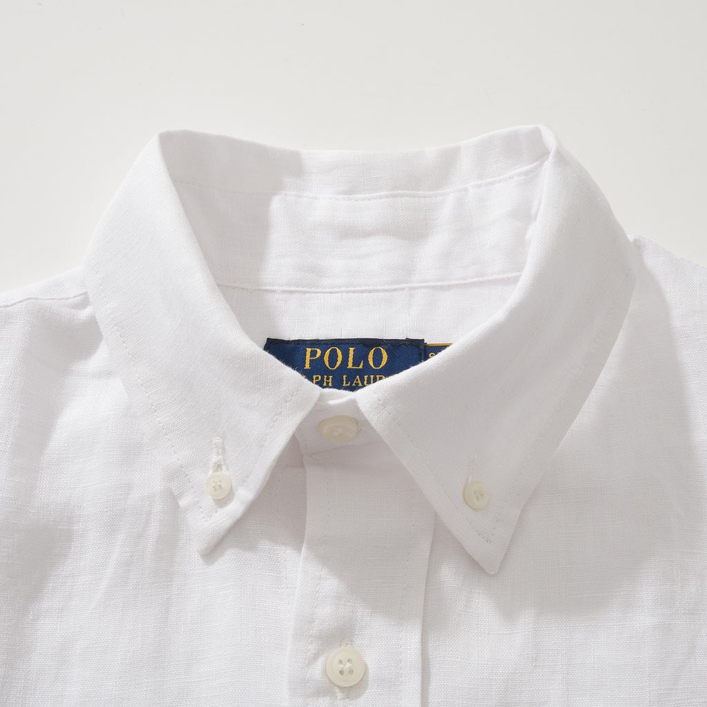 Ralph Lauren Men's Summer Solid Color Linen Fabric Single Breasted Long Sleeved Shirt #77822