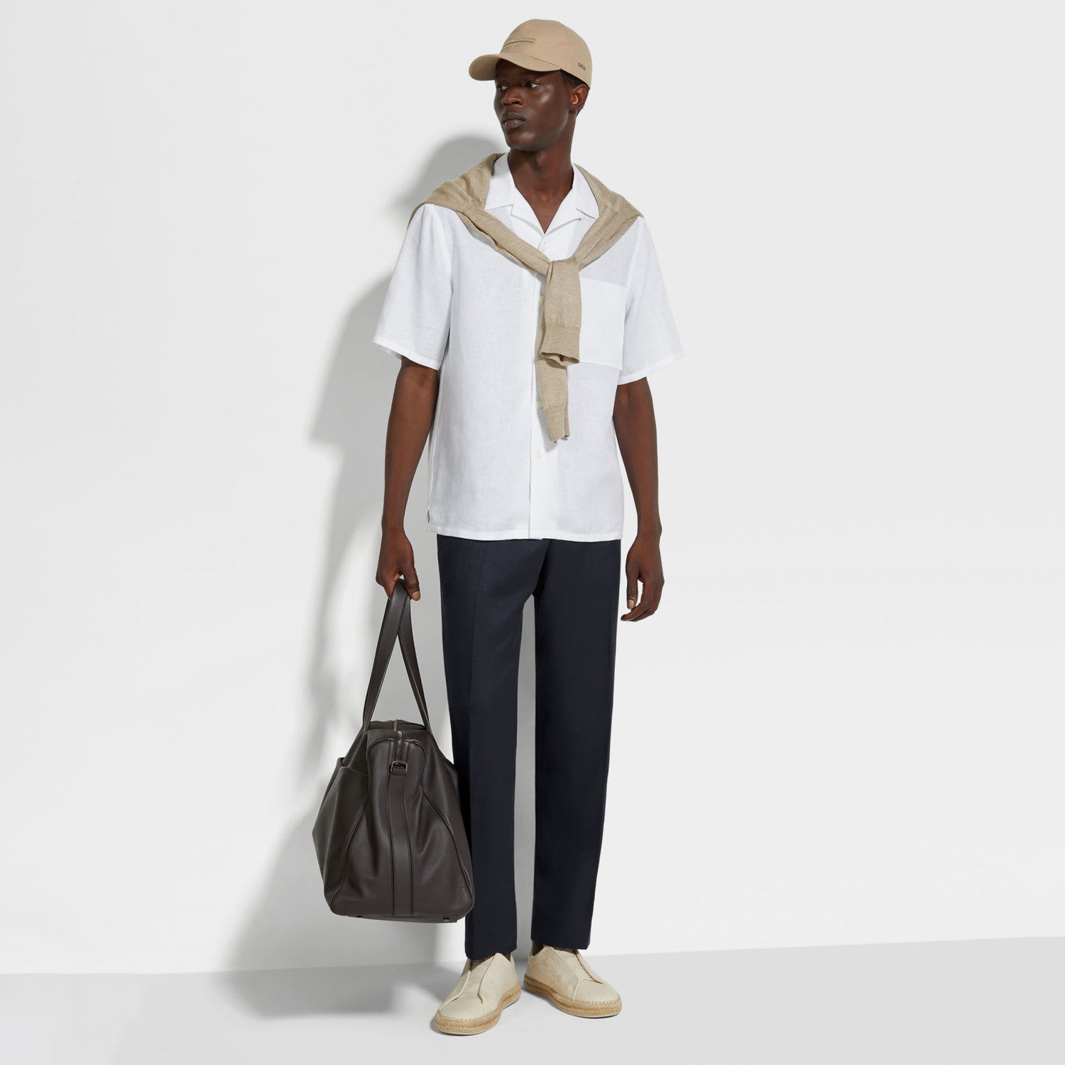Ermenegildo Zegna Oasi Lino Oasis Linen Trousers Men's Spring And Summer Fashion Casual Comfortable Straight Trousers  Pants Ngvp #1575