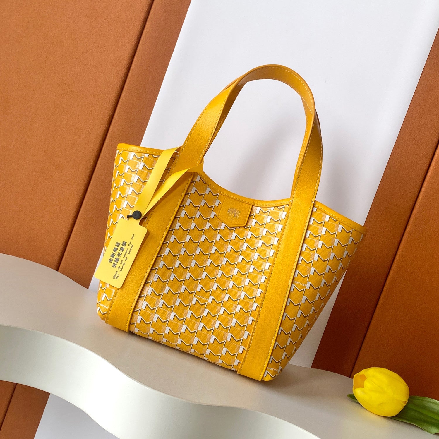 Moynat Duo Tote BB Women's Classic Two-Tone Leather Clutch Tote Handbag Bag  Bags  #78913