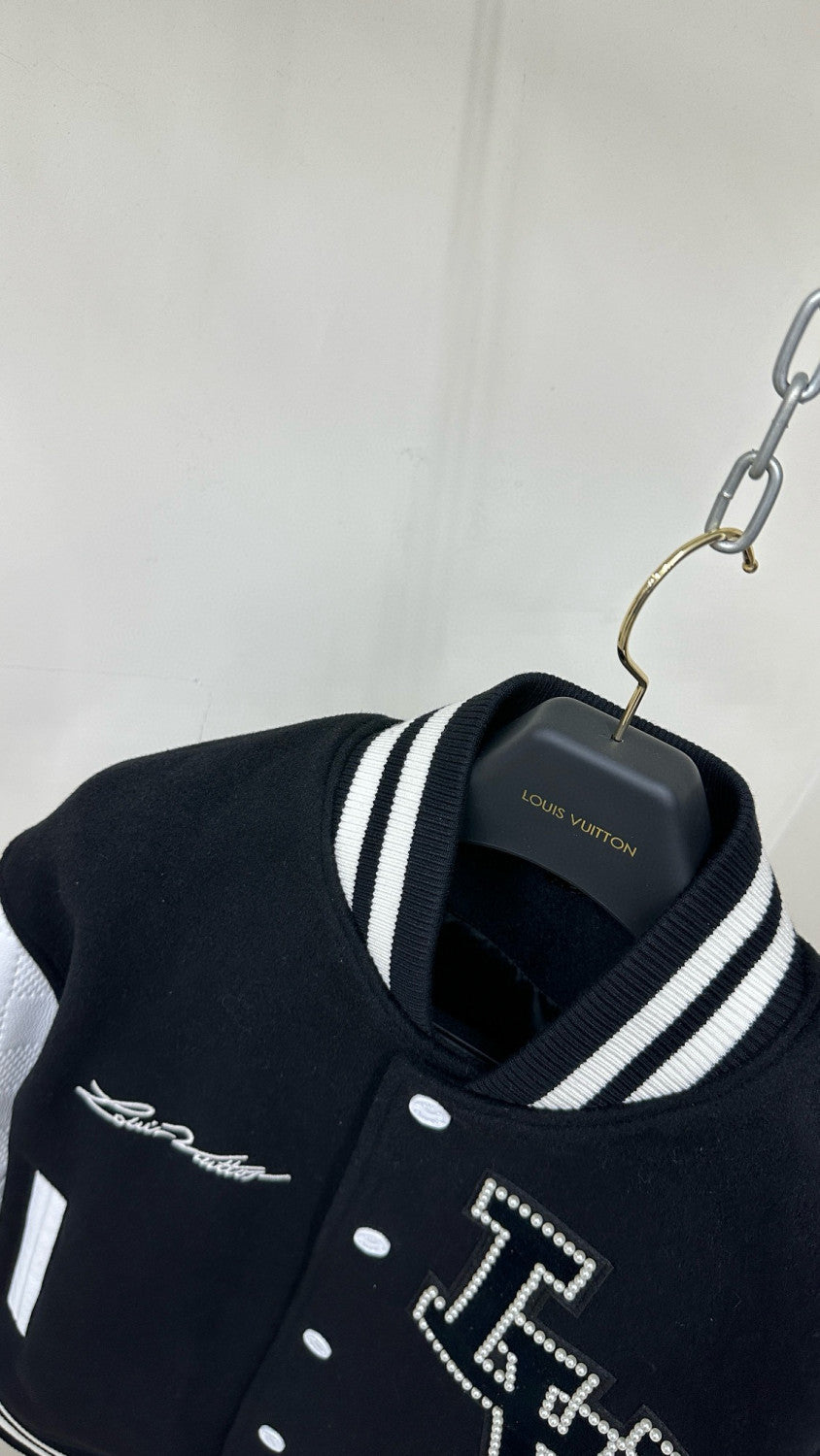Louis Vuitton Men's Autumn and Winter Color Blocking Logo Letter Printing Long Sleeve Single Breasted Baseball Jacket #98859