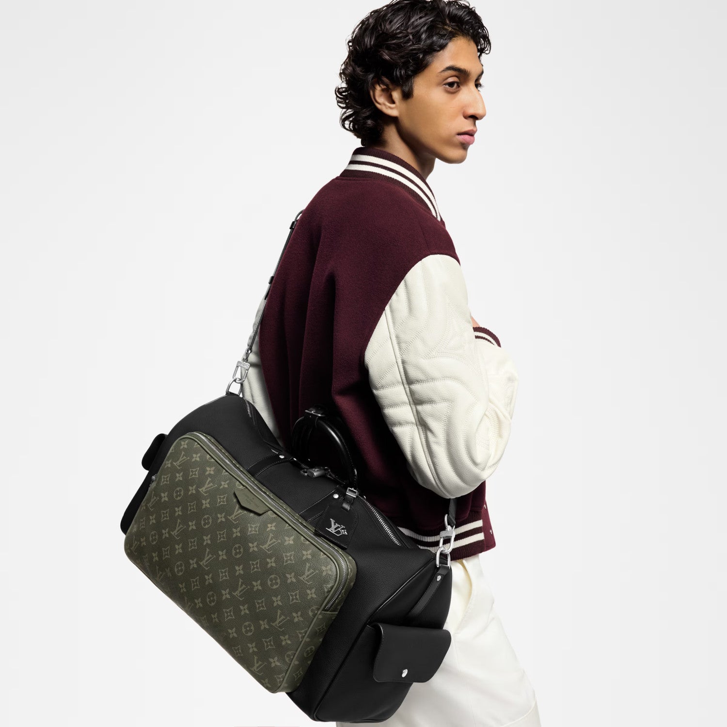 Louis Vuitton Keepall Bandoulière 50 Travel Bag Monogram Coated Canvas Zipper Lv Park Men's Crossbody Travel Bags M12690 #82144A