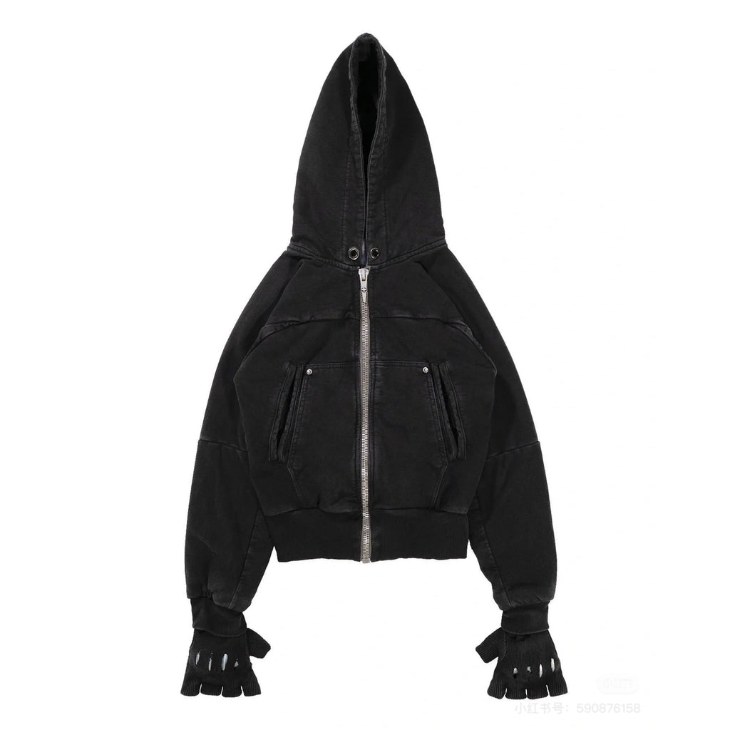 Shineluxury Studios Zipper Jacket Italian Terry Cotton Global Limited Fashion Trend High Street Short Hooded Sweatshirt Jacket Men's Fall And Winter Ngvp #2256