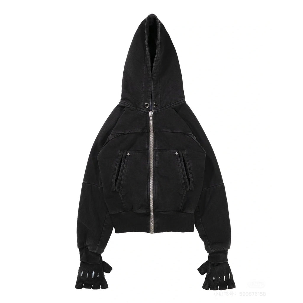 Shineluxury Studios Zipper Jacket Italian Terry Cotton Global Limited Fashion Trend High Street Short Hooded Sweatshirt Jacket Men's Fall And Winter Ngvp #2256