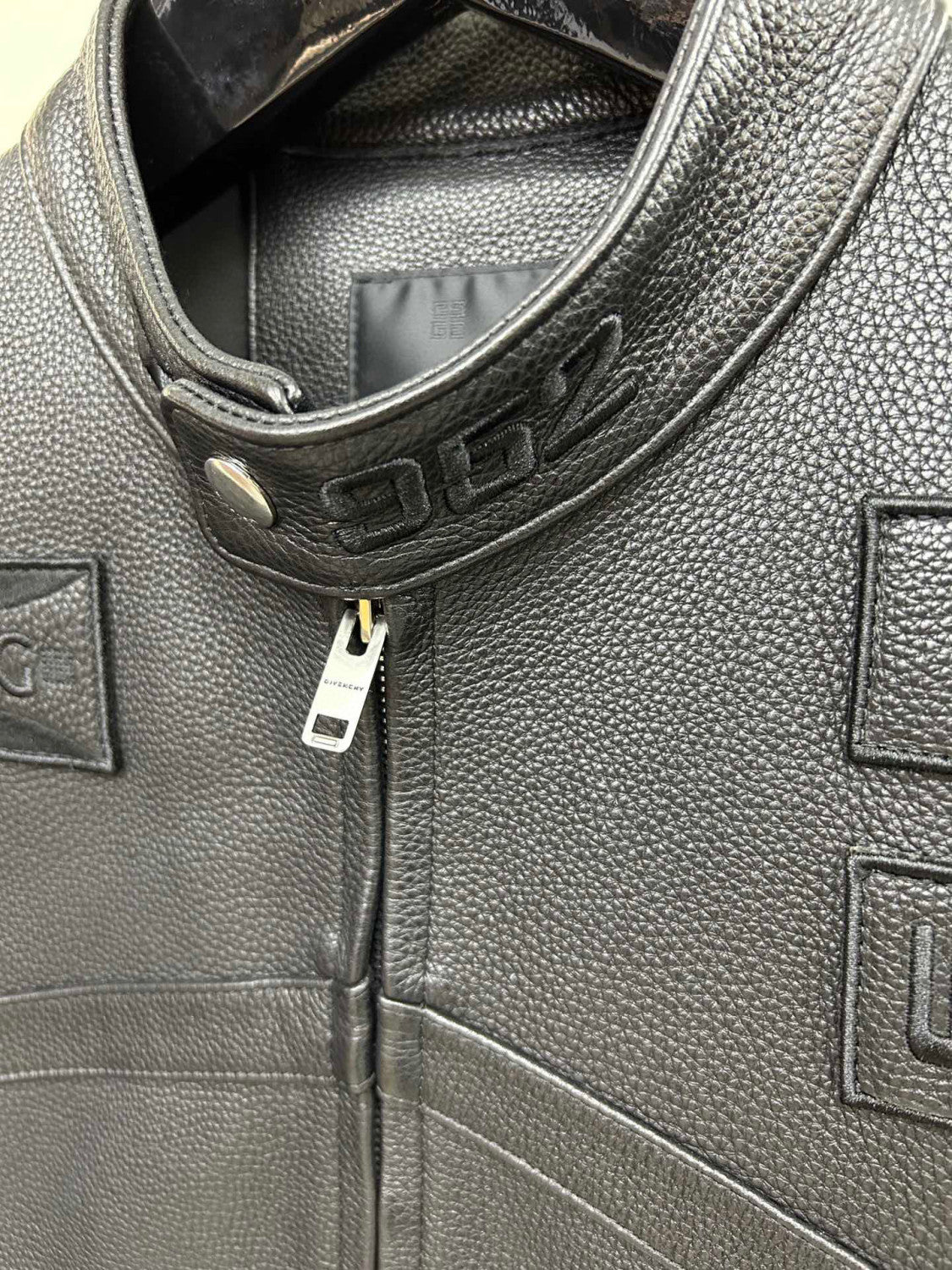 Givenchy Biker Leather Jacket Zip Up Coat #96276