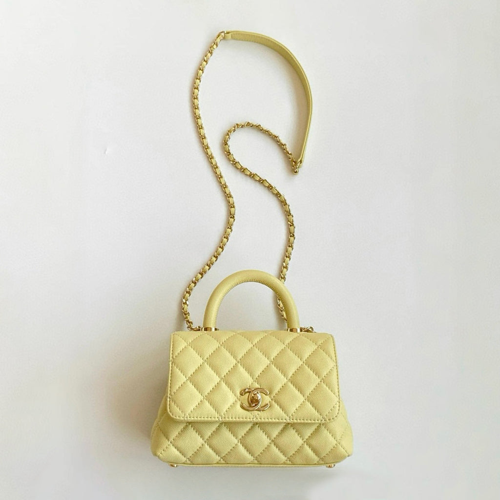 Chanel Women's Classic Leather Handbag Mini Checkered Leather Chain Strap Grained Embossed Calfskin Chain Bag Tote Bag Bags AS2215-B05061-94305 #78692
